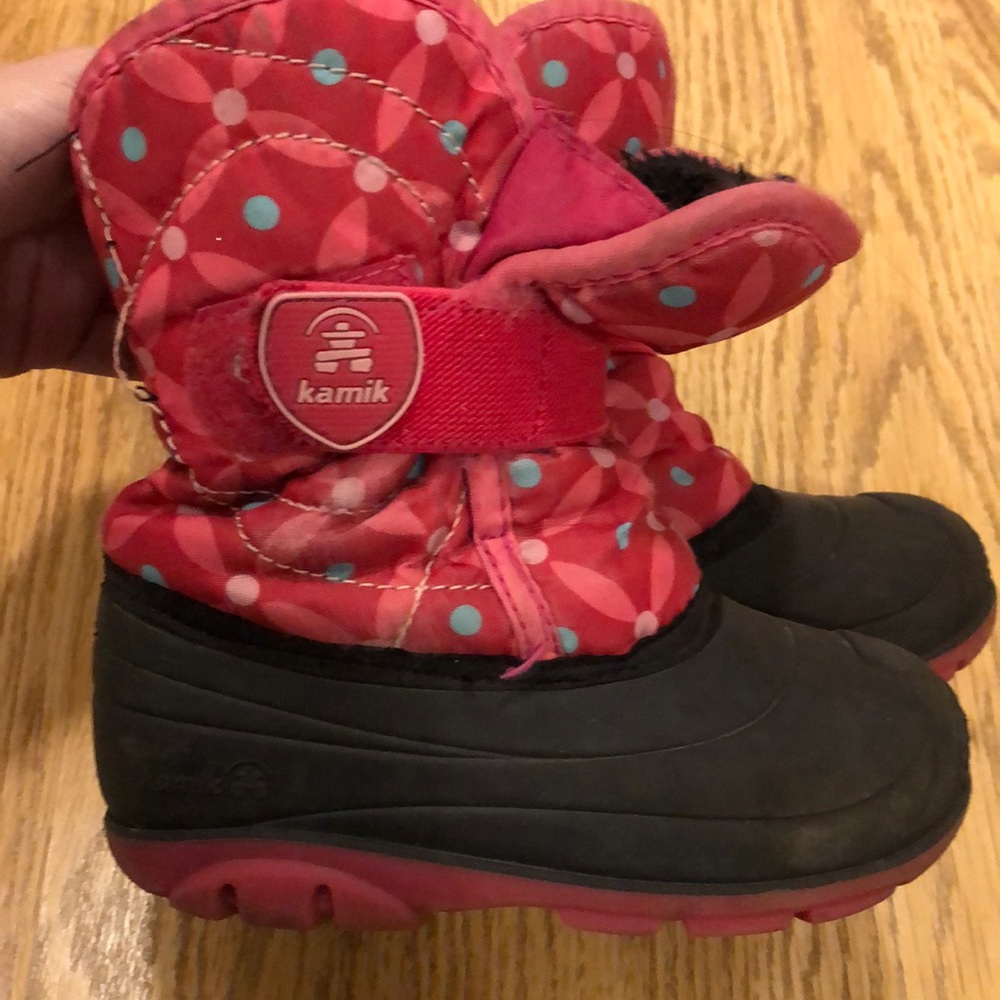 Kamik Girls Pink Snow Boots (size:10)
